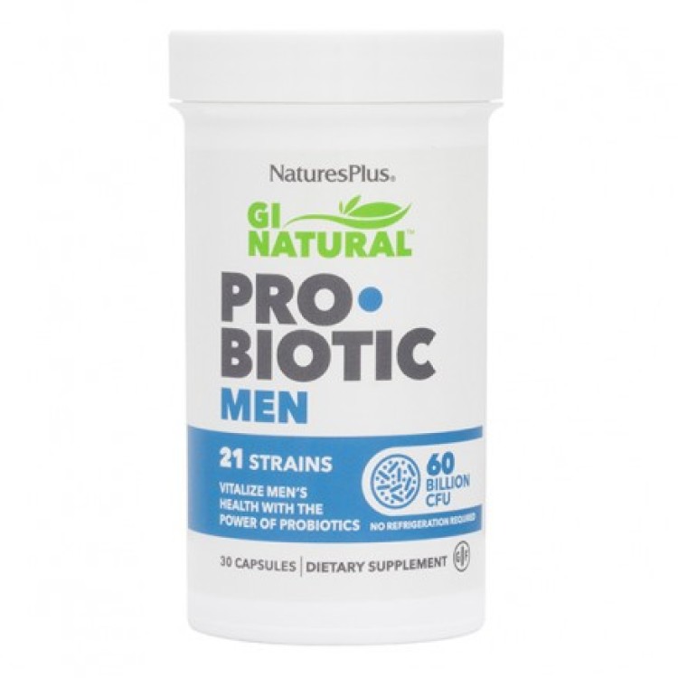 Nature's Plus GI Natural Probiotic Men 30 Κάψουλες Προβιοτικά- Ένζυμα