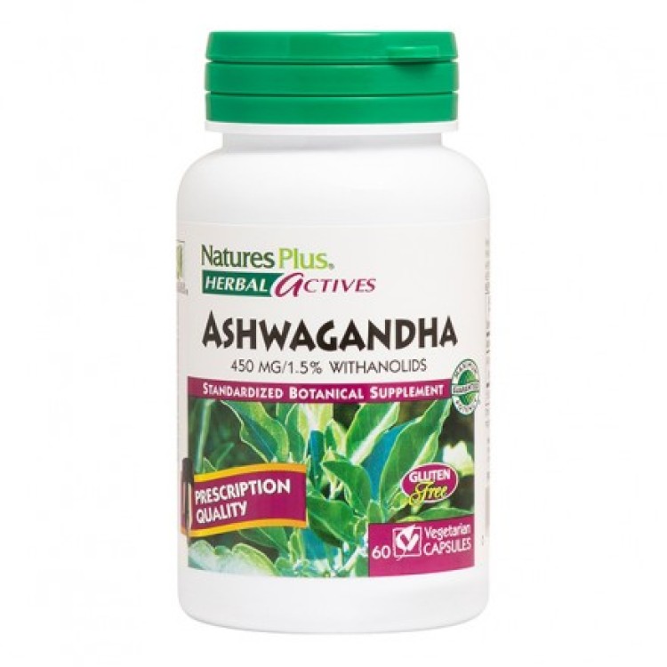 Nature's Plus Ashwagandha 450mg 60 φυτικές κάψουλες ΣΥΜΠΛΗΡΩΜΑΤΑ ΧΟΝΔΡΙΚΗΣ