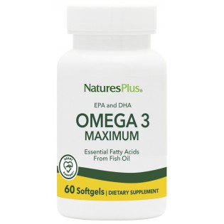 Nature's Plus A EPA & DHA Omega 3 Maximum Ιχθυέλαιο 60 μαλακές κάψουλες