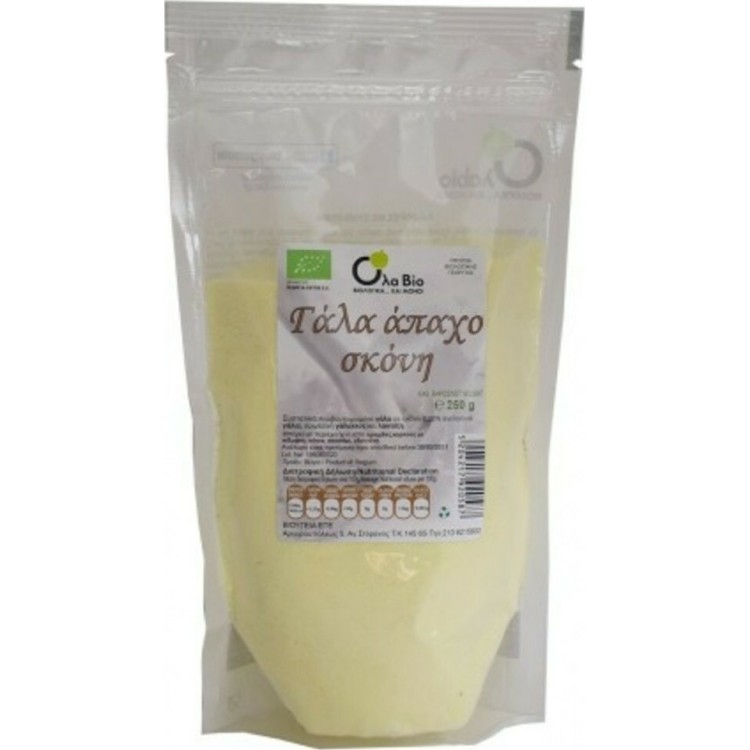 Όλα Bio Βιολογικό Αποβουτυρωμένο Γάλα Άπαχο σε σκόνη 250gr Είδη ζαχαροπλαστικής-Μαγειρικής