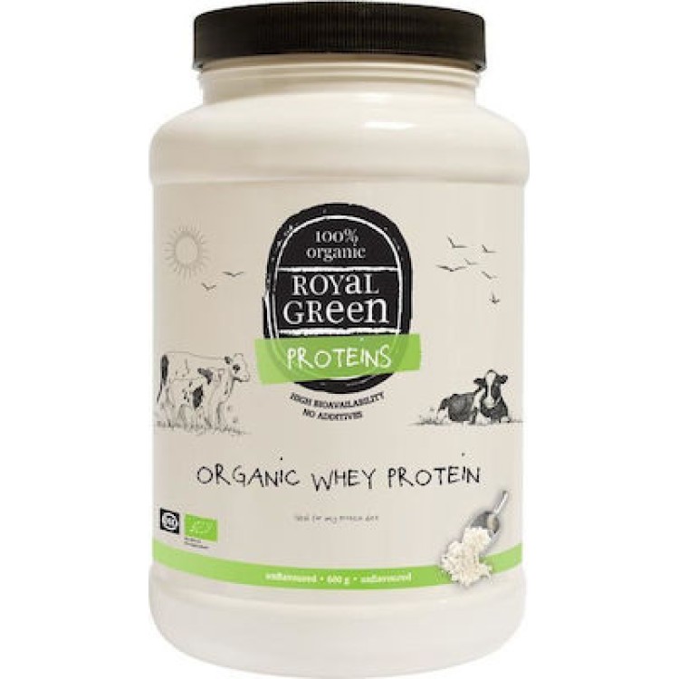 Royal Green Organic Whey Protein (Βιολογική Πρωτεΐνη Ορού Γάλακτος) 600gr Πρωτείνες-Αμινοξέα