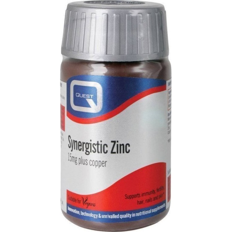 Quest Naturapharma Synergistic Zinc & Copper 15mg 90 ταμπλέτες