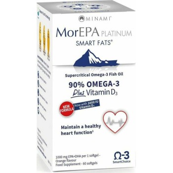 Minami MorEPA Platinum & Vitamin D3 60 μαλακές κάψουλες