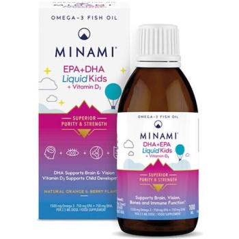 Minami Kids DHA+EPA Ιχθυέλαιο Κατάλληλο για Παιδιά 100ml Orange Berry