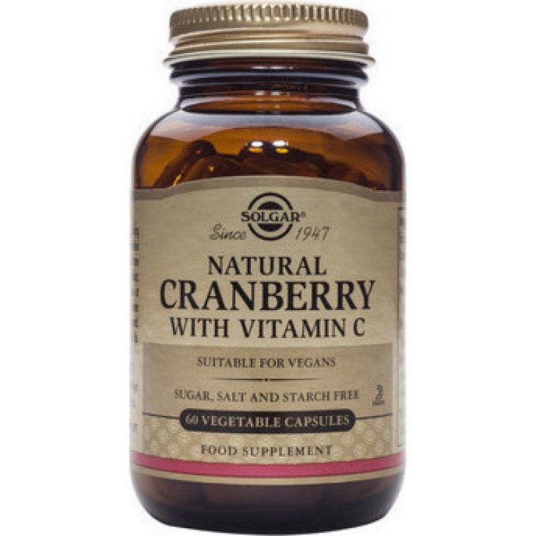 Solgar Cranberry Extract with Vitamin C 60 φυτικές κάψουλες