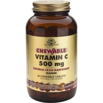 Solgar Chewable Vitamin C 500mg Raspberry 90 μασώμενες ταμπλέτες