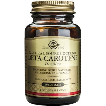 Solgar Beta-Carotene 7mg 60 μαλακές κάψουλες