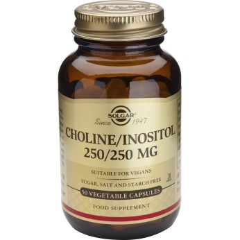 Solgar Choline Inositol 250/250mg 50 φυτικές κάψουλες