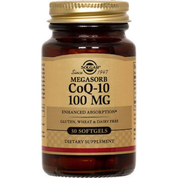 Solgar Vegeterian CoQ-10 100mg 30 μαλακές κάψουλες Αντιοξειδωτικά