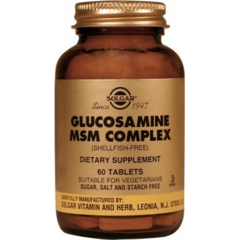 Solgar Glucosamine MSM Complex Shellfish Free 60 ταμπλέτες