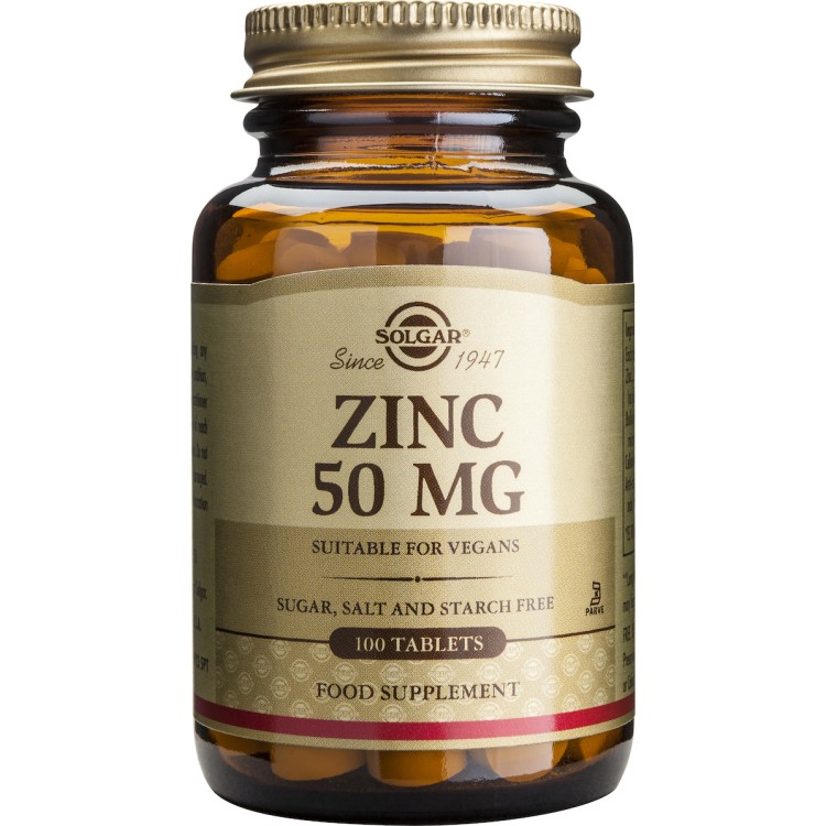 Solgar Zinc Gluconate 50mg 100 ταμπλέτες