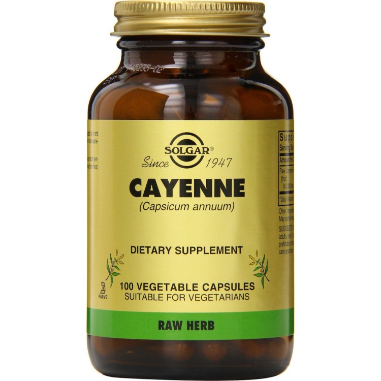 Solgar Cayenne 520mg 100 φυτικές κάψουλες