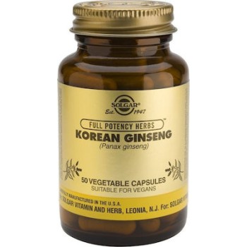 Solgar Ginseng Korean 520mg 50 φυτικές κάψουλες