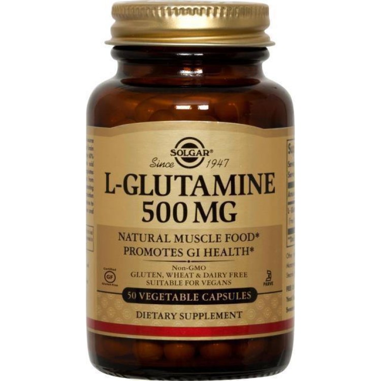 Solgar L-Glutamine 500mg 50 φυτικές κάψουλες