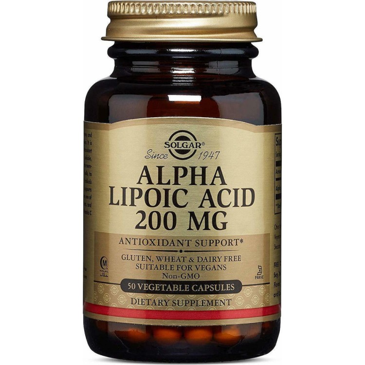 Solgar Alpha Lipoic Acid 200mg 50 φυτικές κάψουλες