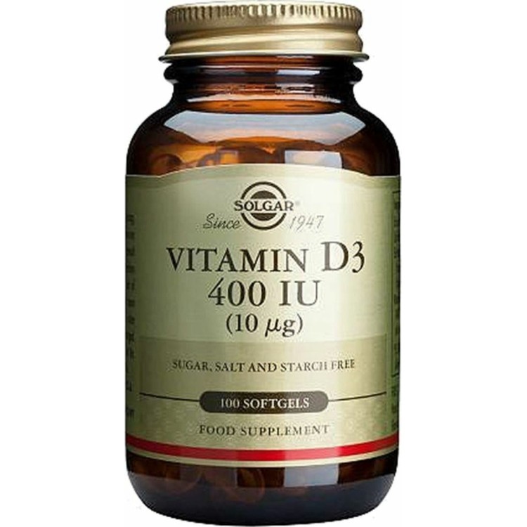 Solgar Vitamin D3 400IU 100 μαλακές κάψουλες