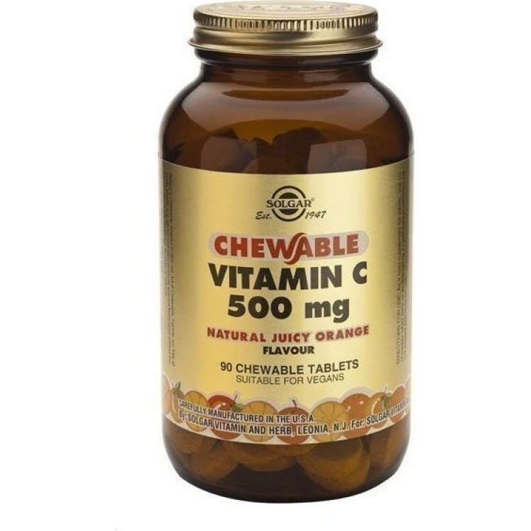 Solgar Chewable Vitamin C 500mg Orange 90 μασώμενες ταμπλέτες