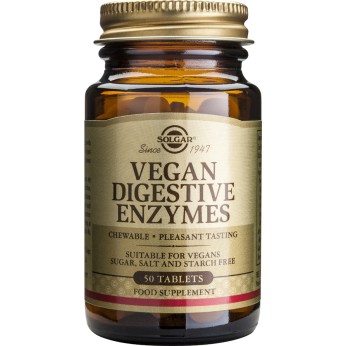 Solgar Vegan Digestive Enzymes 50 μασώμενες ταμπλέτες