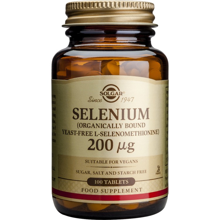Solgar Selenium 200mcg 100 ταμπλέτες Αντιοξειδωτικά