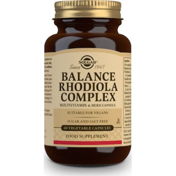 Solgar Balance Rhodiola Complex 60 φυτικές κάψουλες