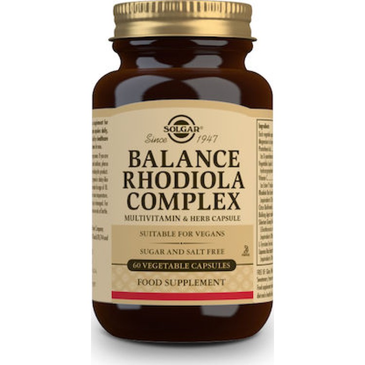 Solgar Balance Rhodiola Complex 60 φυτικές κάψουλες