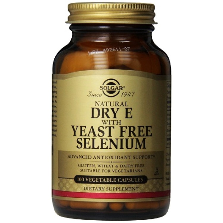 Solgar Vitamin E+Selenium 100 φυτικές κάψουλες Βιταμίες,Πολυβιταμίνες