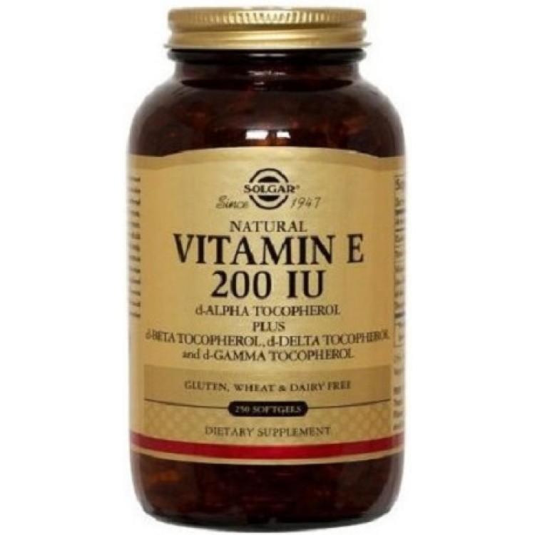 Solgar Vitamin E Natural 200iu 250 μαλακές κάψουλες
