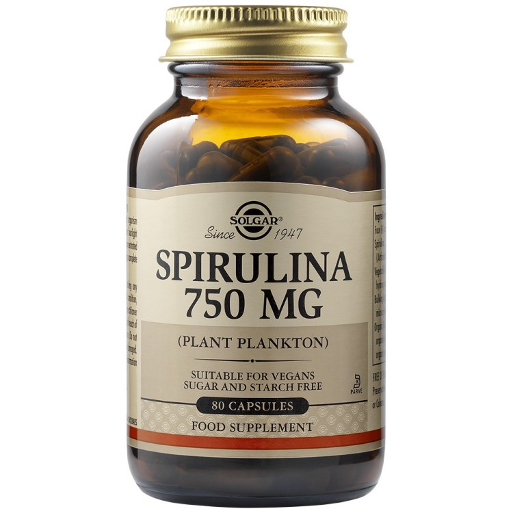 Solgar Spirulina 750mg 80 κάψουλες