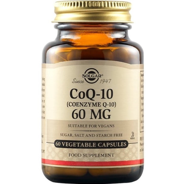 Solgar CoQ-10 60mg 60 φυτικές κάψουλες Αντιοξειδωτικά