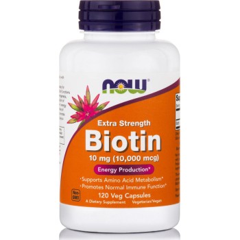 Now Foods Biotin 10mg Extra Strength 120 φυτικές κάψουλες