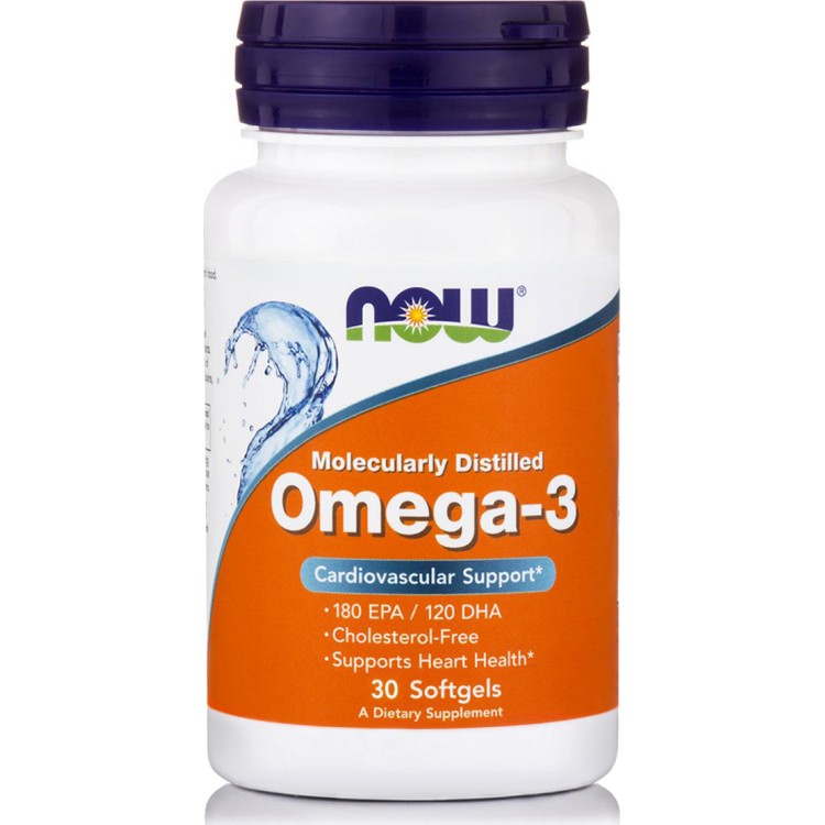 Now Foods Molecularly Distilled Omega 3 1000mg 30 μαλακές κάψουλες