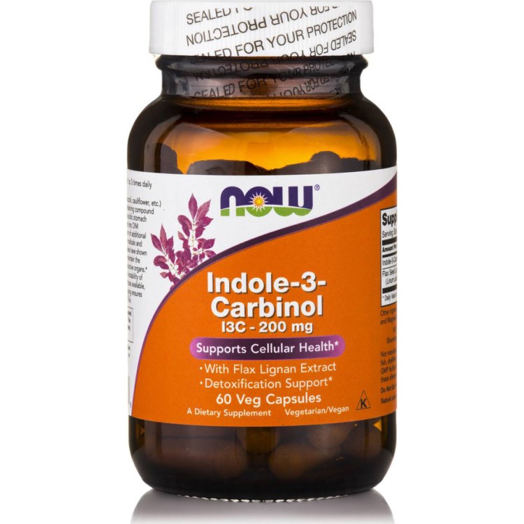 Now Foods Indole 3 Carbinol 200mg 60 φυτικές κάψουλες Αντιοξειδωτικά