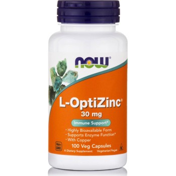 Now Foods L-OptiZinc 30mg 100 κάψουλες