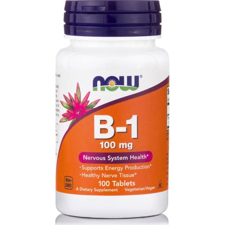 Now Foods Vitamin B1 100mg 100 ταμπλέτες Βιταμίες,Πολυβιταμίνες