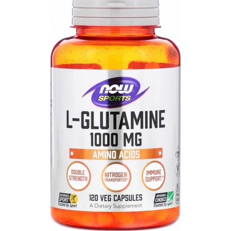 Now Foods L-Glutamine 1000mg 120 κάψουλες Unflavoured Πρωτείνες-Αμινοξέα