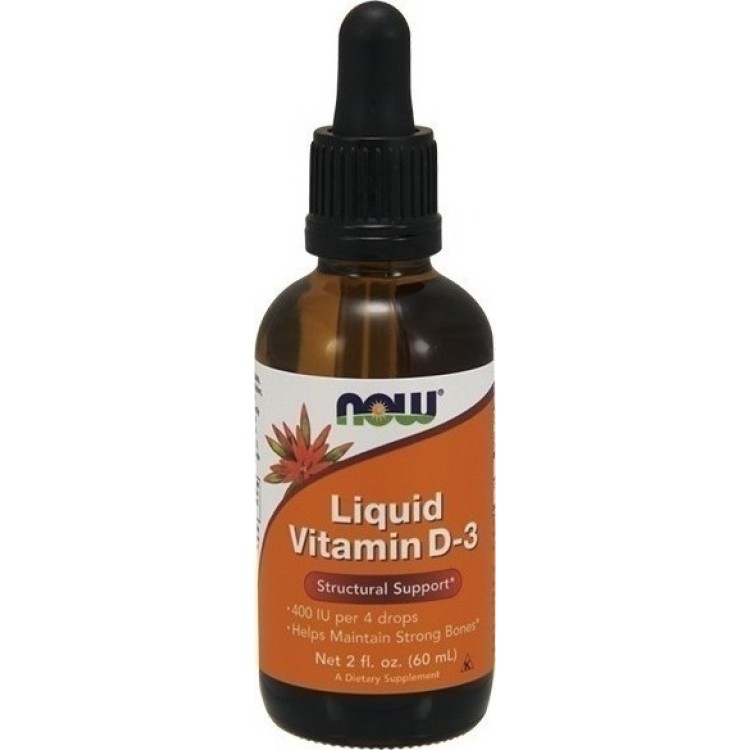 Now Foods Liquid Vitamin D3 2 oz 59.2ml Βιταμίες,Πολυβιταμίνες