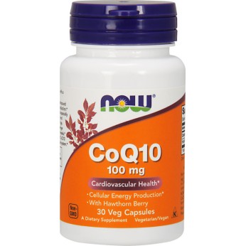 Now Foods CoQ10 100mg with Hawthorn Berry 30 φυτικές κάψουλες
