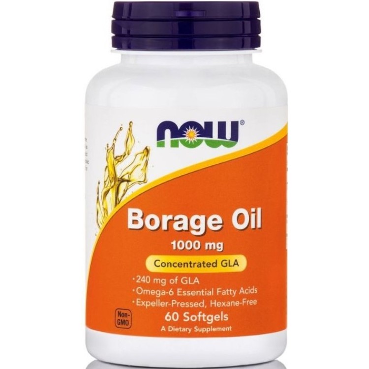 Now Foods Borage Oil Highest GLA Concentration 1000mg 60 μαλακές κάψουλες Αντιοξειδωτικά