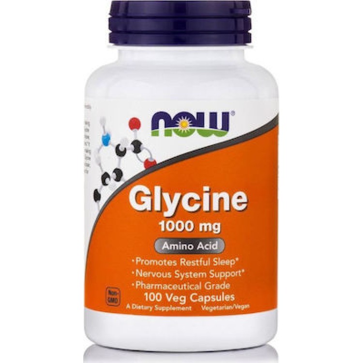 Now Foods Glycine 1000mg 100 κάψουλες Πρωτείνες-Αμινοξέα