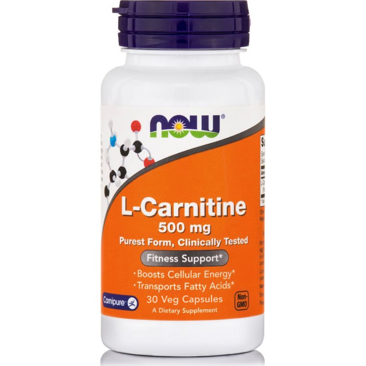Now Foods L-Carnitine 500mg 30 Κάψουλες
