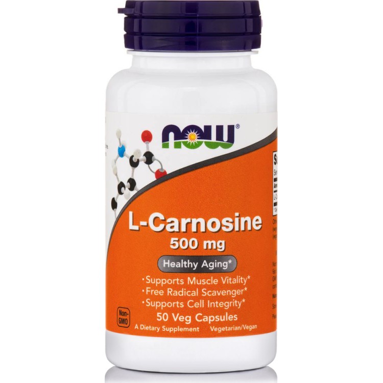 Now Foods L Carnosine 500mg 50 φυτικές κάψουλες