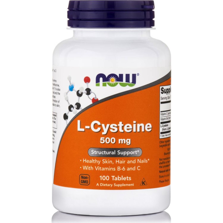 Now Foods L-Cysteine 500mg 100 ταμπλέτες