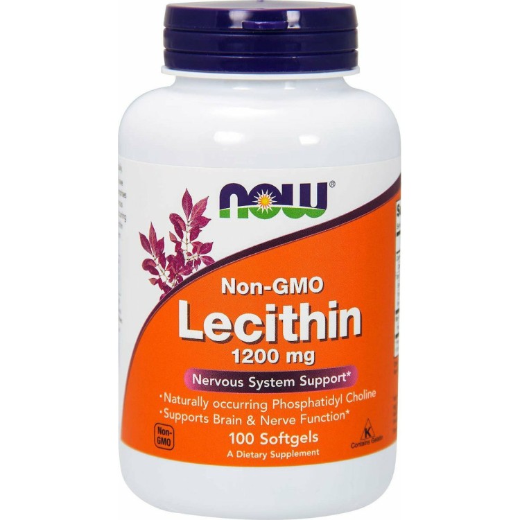 Now Foods Lecithin 1200mg 100 μαλακές κάψουλες