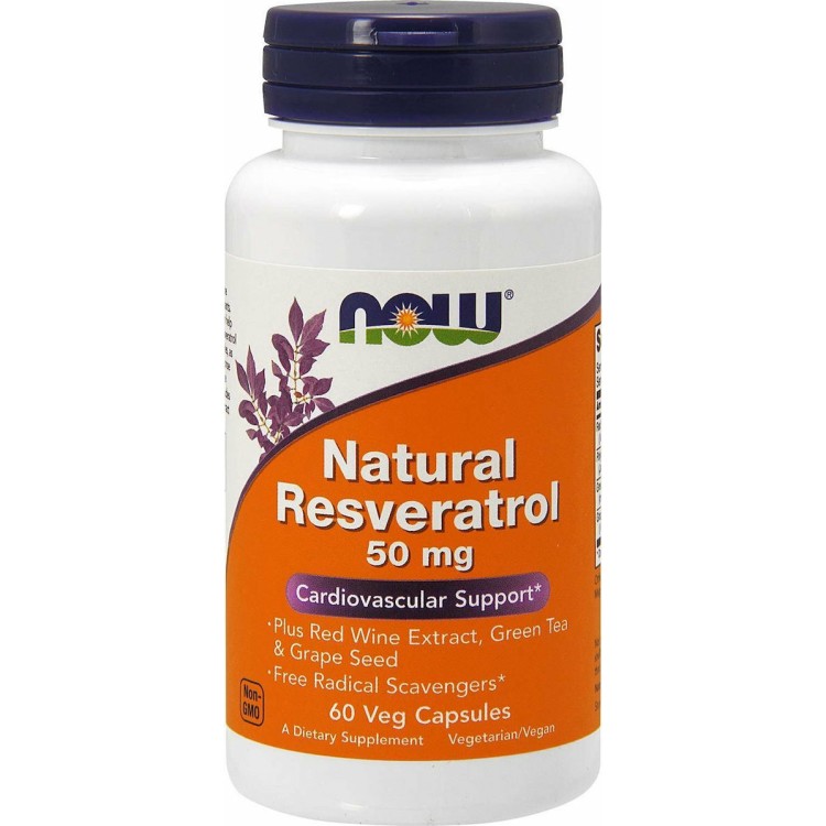 Now Foods Resveratrol Natural 60 φυτικές κάψουλες