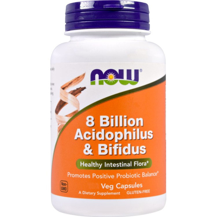 Now Foods Acidophilus/Bifidus 8 Billion 60 κάψουλες