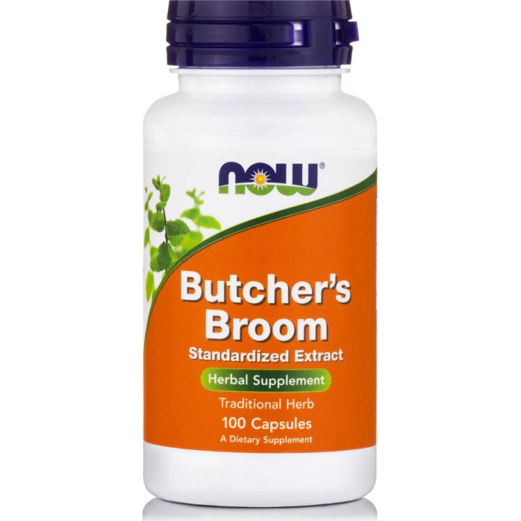 Now Foods Butchers Broom 500mg 100 κάψουλες
