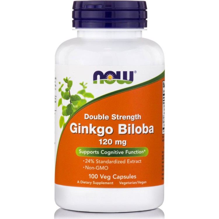 Now Foods Ginkgo Biloba 120mg 100 φυτικές κάψουλες