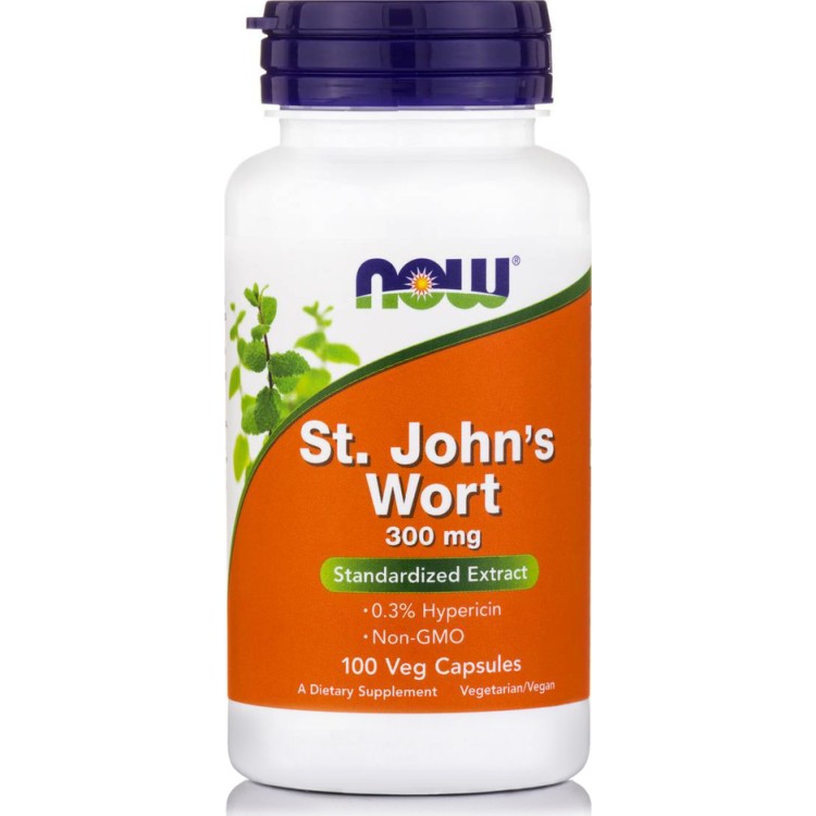 Now Foods St. John's Wort 300mg 100 κάψουλες Βότανα-Φυτικά εκχυλίσματα