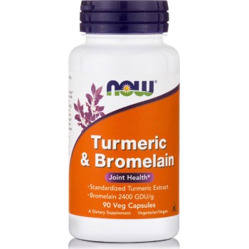 Now Foods Turmeric And Bromelain 300mg / 150mg 90 φυτικές κάψουλες