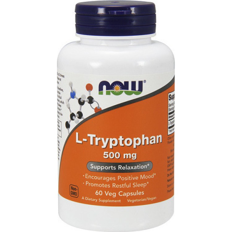 Now Foods L-Tryptophan 500mg 60 φυτικές κάψουλες